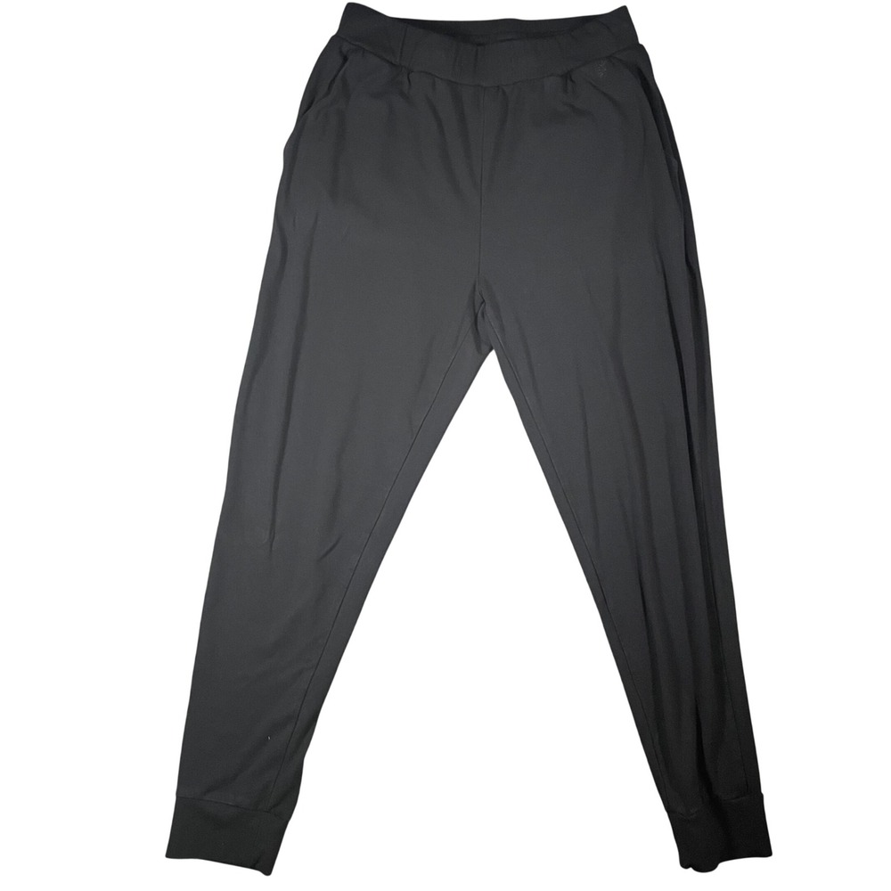 Cozy Earth Women's Bamboo Joggers Medium Black Loungewear Tapered FLAW